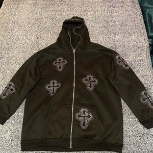 Cross rhinestone sweater